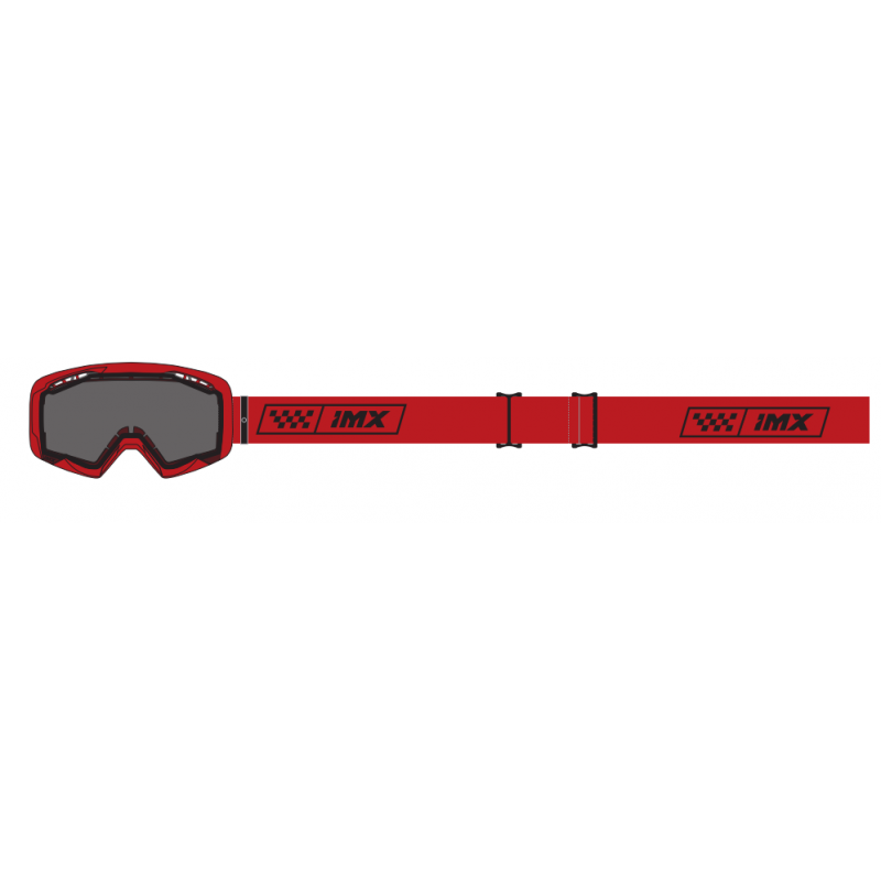 GOGLE IMX ENDURANCE RACE RED GLOSS/RED - SZYBA DARK SMOKE + CLEAR (2 SZYBY W ZESTAWIE)