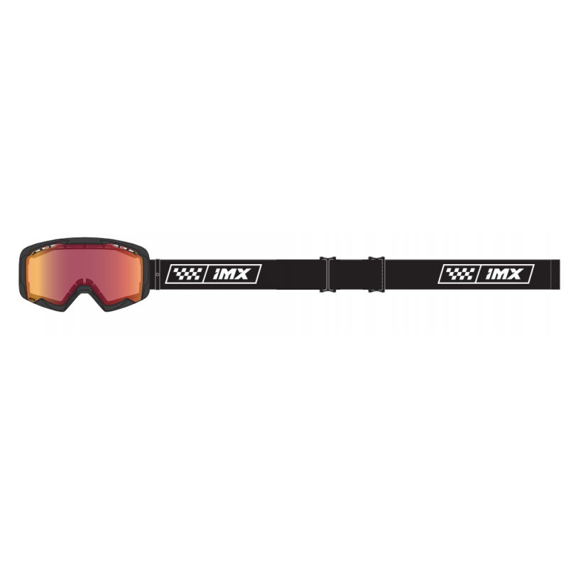 GOGLE IMX ENDURANCE RACE BLACK GLOSS/WHITE - SZYBA IRIDIUM GOLD + CLEAR (2 SZYBY W ZESTAWIE)