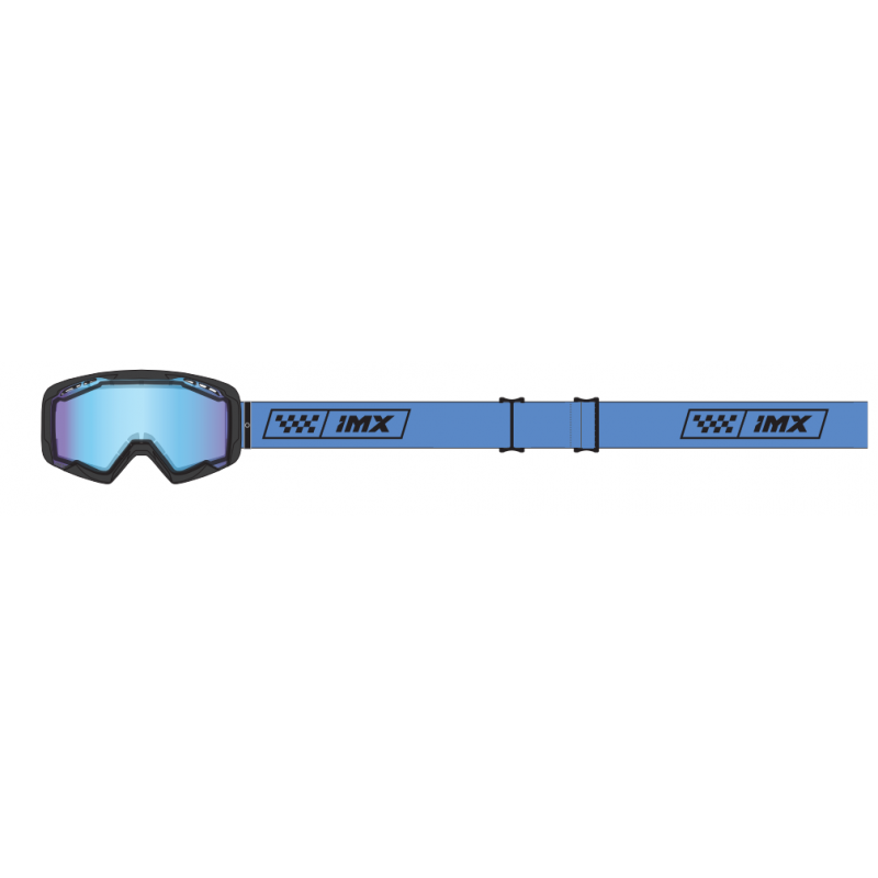 GOGLE IMX ENDURANCE RACE BLACK MATT/ BLUE  - SZYBA  IRIDIUM BLUE + CLEAR (2 SZYBY W ZESTAWIE)