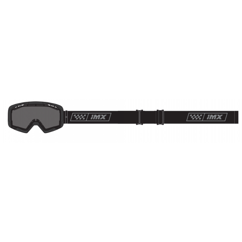 GOGLE IMX ENDURANCE RACE BLACK MATT/GREY - SZYBA DARK SMOKE + CLEAR (2 SZYBY W ZESTAWIE)
