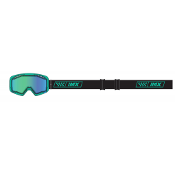 GOGLE IMX ENDURANCE RACE TURQUOISE MATT/ BLACK - SZYBA  IRIDIUM GREEN + CLEAR (2 SZYBY W ZESTAWIE)