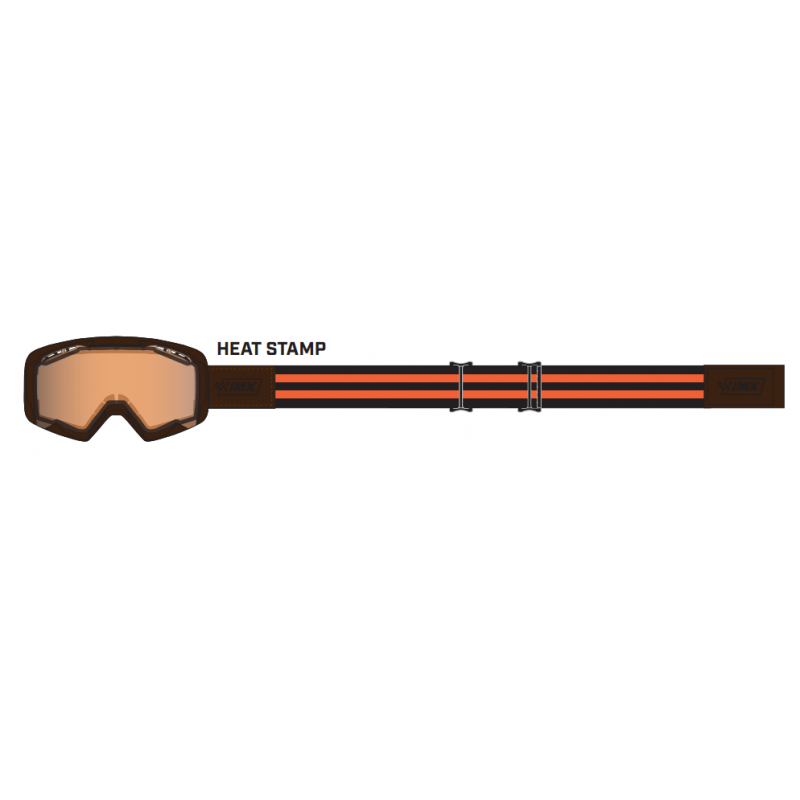 GOGLE IMX ENDURANCE RUST BROWN MATT /ORANGE - SZYBA ORANGE + CLEAR (2 SZYBY W ZESTAWIE)