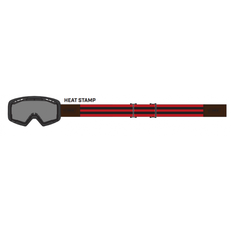 GOGLE IMX ENDURANCE RUST BLACK MATT/RED - SZYBA DARK SMOKE + CLEAR (2 SZYBY W ZESTAWIE)