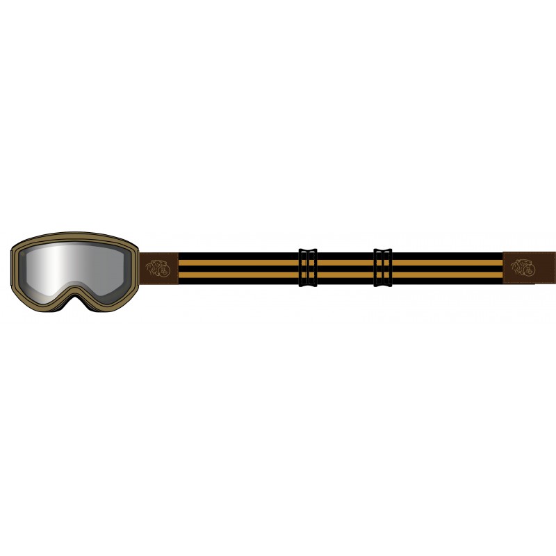 GOGLE BROGER MONTANA DESIGN NO 3 BLACK/GLAZED GINGER/ANTIQUE WHITE