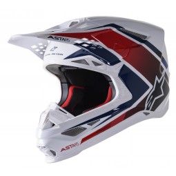 KASK ALPINESTARS SUPERTECH S-M10 CARBON WHITE/RED/BLUE GLOSSY