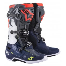 BUTY ALPINESTARS TECH 10 DARK GREY DARK BLUE FLUO RED