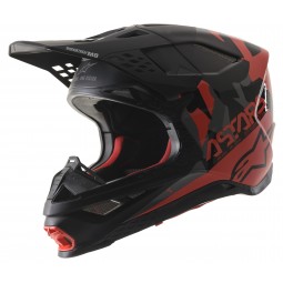 KASK ALPINESTARS SUPERTECH S-M8 ECHO BLACK/GREY/FLUO RED M&G