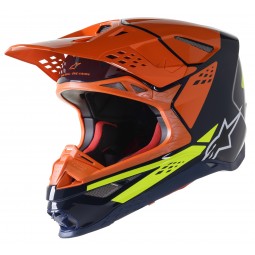 KASK ALPINESTARS SUPERTECH S-M8 FACTORY DARK BLUE ORANGE/FLUO YELLOW/G