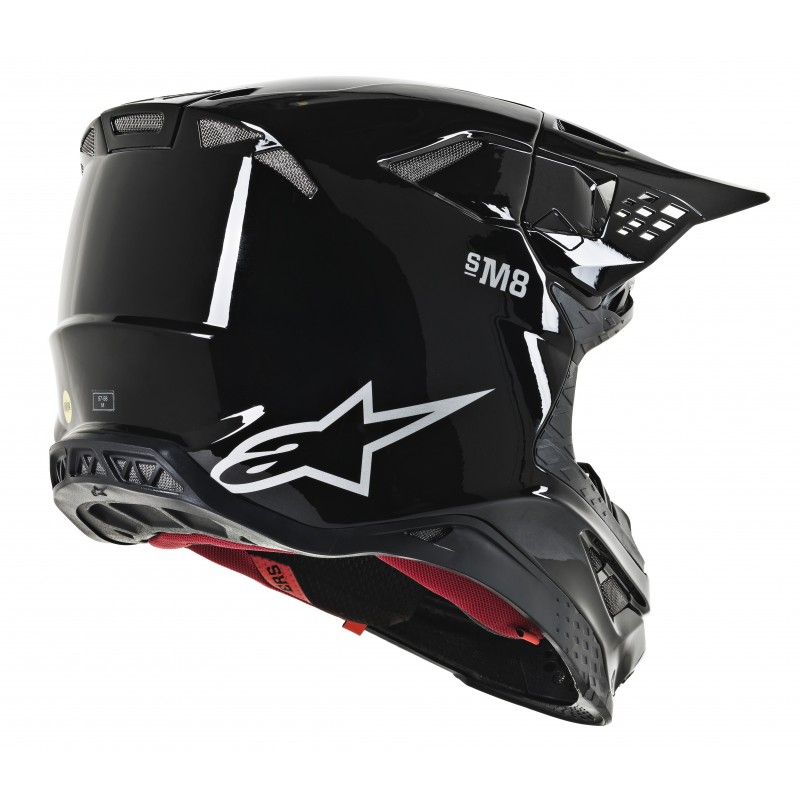 KASK ALPINESTARS SUPERTECH S-M8 SOLID BLACK GLOSSY