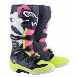 BUTY ALPINESTARS TECH 7 DARK GREY DARK BLUE FLUO PINK