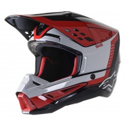 KASK ALPINESTARS S-M5 BEAM BLACK/GREY RED GLOSSY