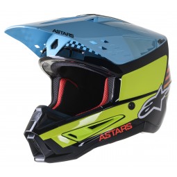 KASK ALPINESTARS S-M5 SPEED BLACK/FLUO YELLOW/LIGHT BLUE