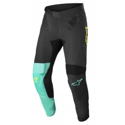 SPODNIE ALPINESTARS SUPERTECH BLAZE BLACK/PASTEL GREEN/FLUO YELLOW