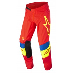 SPODNIE ALPINESTARS TECHSTAR QUADRO BRIGHT RED/FLUO YELLOW/BLUE