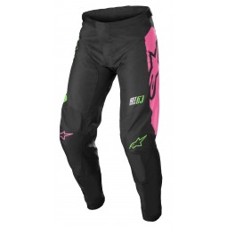 SPODNIE ALPINESTARS RACER COMPASS JUNIOR BLACK/NEON GREEN/FLUO PINK