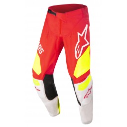 SPODNIE ALPINESTARS RACER FACTORY JUNIOR FLUO RED/WHITE/FLUO YELLOW