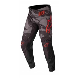 SPODNIE ALPINESTARS RACER TACTICAL JUNIOR BLACK/GREY CAMO/FLUO RED