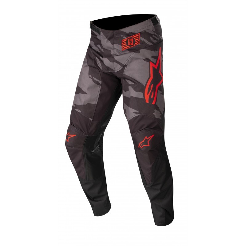 SPODNIE ALPINESTARS RACER TACTICAL JUNIOR BLACK/GREY CAMO/FLUO RED