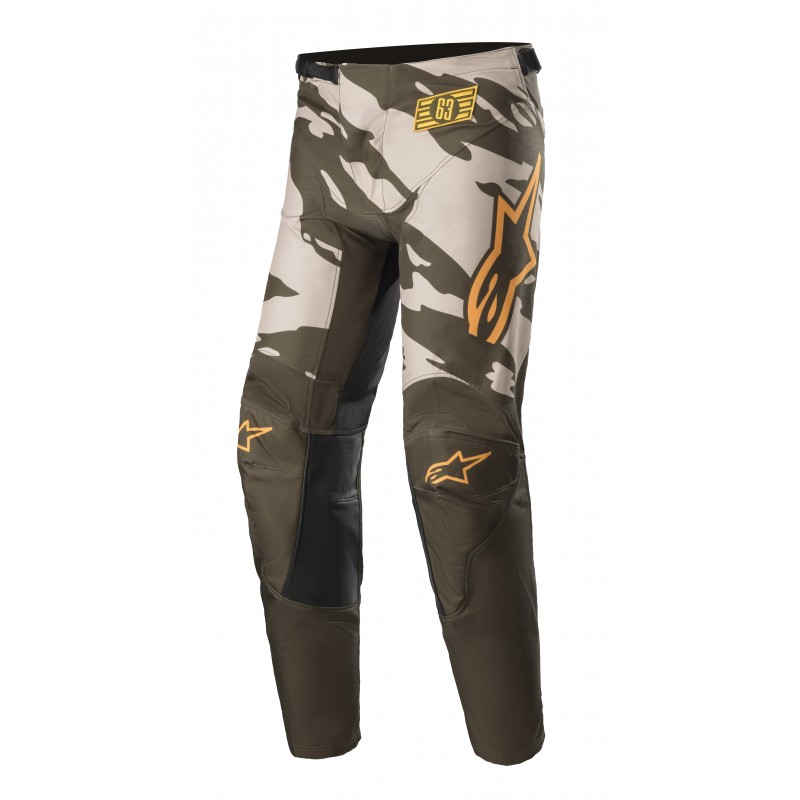 SPODNIE ALPINESTARS RACER TACTICAL JUNIOR MILITARY SAND CAMO TANGERINE