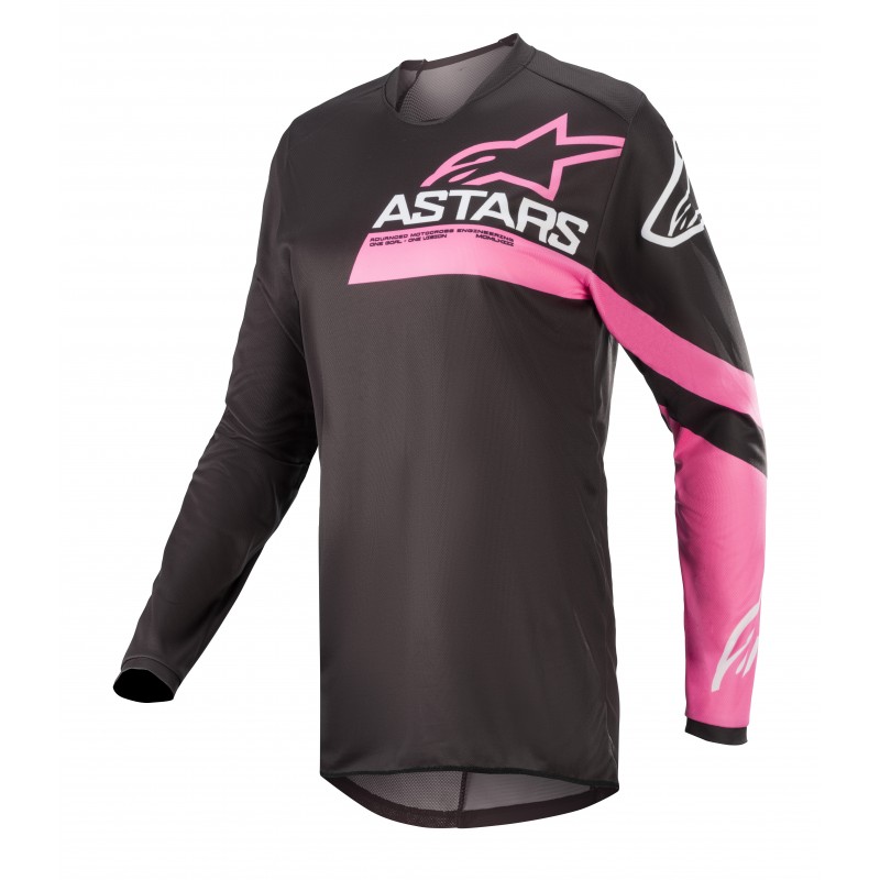 BLUZA ALPINESTARS FLUID CHASER LADY BLACK/FLUO PINK