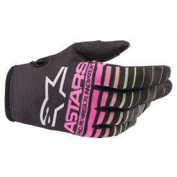 RĘKAWICE ALPINESTARS RADAR JUNIOR BLACK/NEON GREEN/FLUO PINK