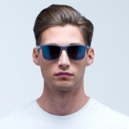 OKULARY RBS RED BULL LEAP DARK BLUE - SZKŁA SMOKE WITH BLUE MIRROR POL