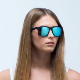 OKULARY RBS RED BULL LEAP BLACK - SZKŁA SMOKE WITH ICE BLUE MIRROR POL