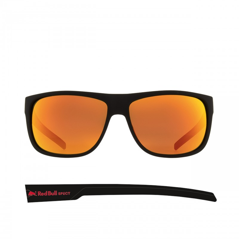 OKULARY RBS RED BULL LOOM BLACK - SZKŁA BROWN WITH RED MIRROR POL