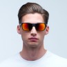 OKULARY RBS RED BULL LOOM BLACK - SZKŁA BROWN WITH RED MIRROR POL