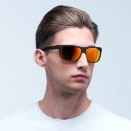 OKULARY RBS RED BULL LOOM BLACK - SZKŁA BROWN WITH RED MIRROR POL