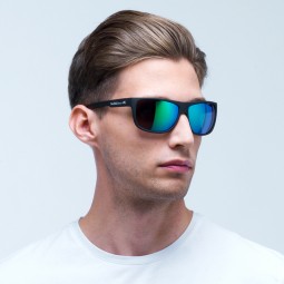 OKULARY RBS RED BULL LOOM BLACK - SZKŁA SMOKE WITH GREEN MIRROR POL