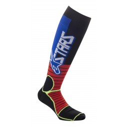 SKARPETY ALPINESTARS MX PRO BRIGHT RED/FLUO YELLOW/BLUE