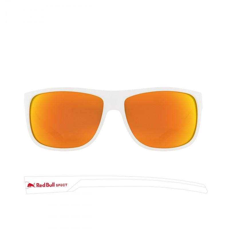 OKULARY RED BULL SPECT LOOM WHITE - SZKŁA BROWN WITH RED MIRROR POL