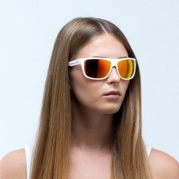 OKULARY RED BULL SPECT LOOM WHITE - SZKŁA BROWN WITH RED MIRROR POL