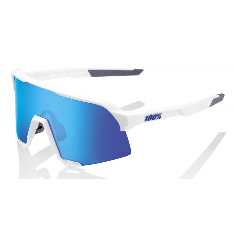 Okulary 100% S3 Matte Black - HiPER Blue Multilayer Mirror Lens (Szkła Niebieskie Lustrzane Wielowarstwowe LT 15% + Szkła Przeźr