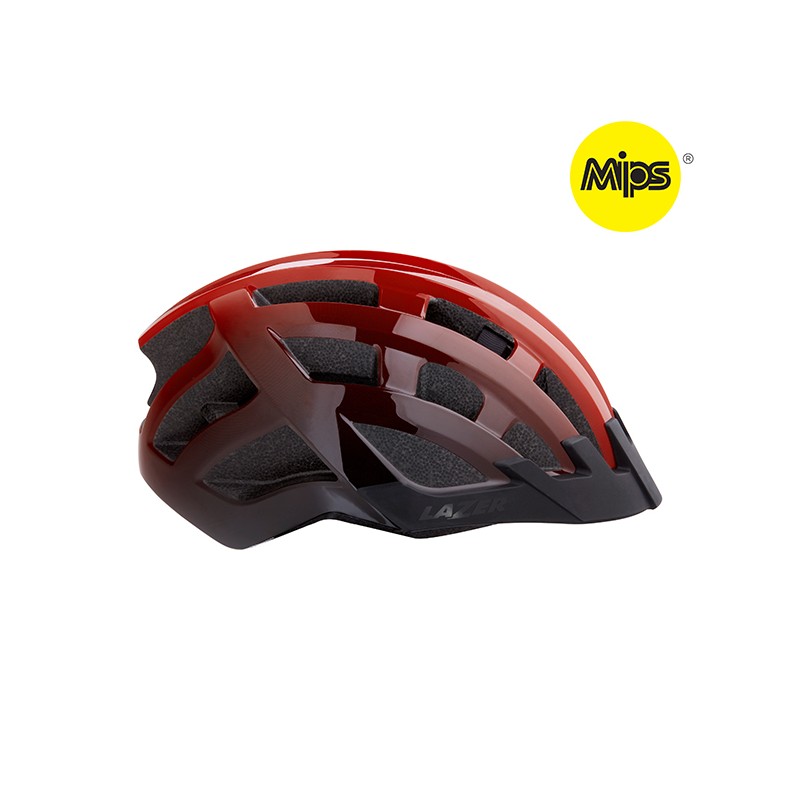 Lazer Kask Comp DLX CE-CPSC Red Black uni +net+led+MIPS