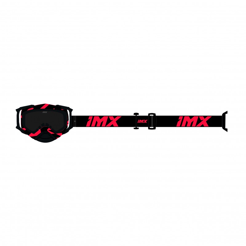 GOGLE IMX DUST GRAPHIC RED GLOSS/BLACK - SZYBA DARK SMOKE + CLEAR (2 SZYBY W ZESTAWIE)