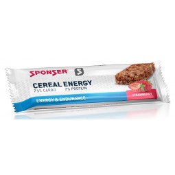 Baton energetyczny SPONSER CEREAL ENERGY BAR truskawkowy (pudełko 20szt x 40g) (NEW)