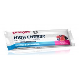 Baton energetyczny SPONSER HIGH ENERGY BAR owoce leśne (pudełko 30szt x 45g) (NEW)