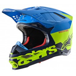 KASK ALPINESTARS SUPERTECH S-M8 RADIUM AQUA/FLUO YELLOW/NAVY M&G