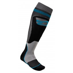 SKARPETY ALPINESTARS MX PLUS-1 BLACK CYAN