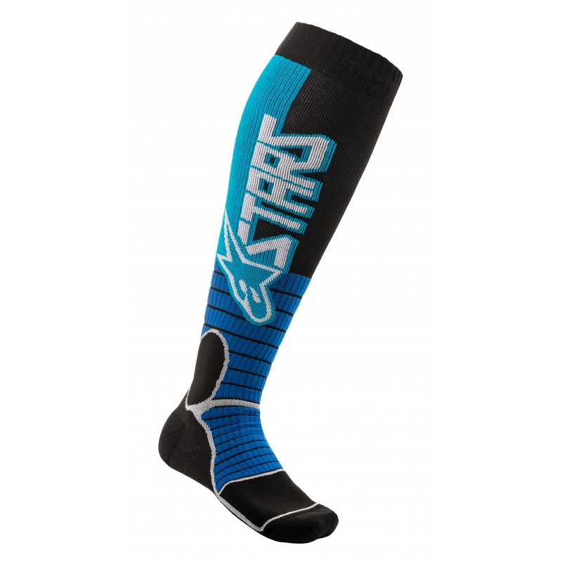 SKARPETY ALPINESTARS MX PRO CYAN BLACK