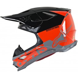 KASK ALPINESTARS SUPERTECH S-M8 RADIUM FLUO RED/BLACK/MID GREY GLOSSY