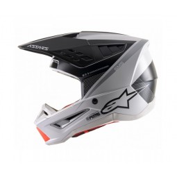 KASK ALPINESTARS S-M5 RAYON LIGHT GREY/BLACK/SILVER MATT