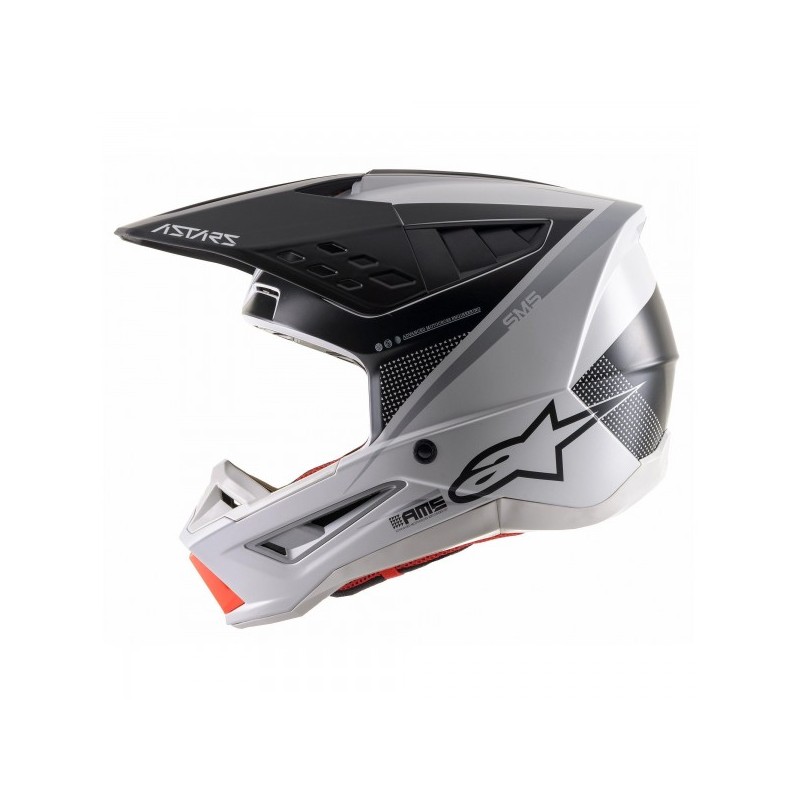 KASK ALPINESTARS S-M5 RAYON LIGHT GREY/BLACK/SILVER MATT