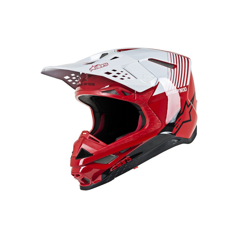 KASK ALPINESTARS SUPERTECH S-M10 DYNO RED/WHITE GLOSSY