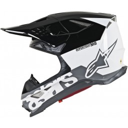 KASK ALPINESTARS SUPERTECH S-M8 RADIUM WHITE/BLACK/MID GREY GLOSSY