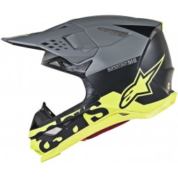 KASK ALPINESTARS SUPERTECH S-M8 RADIUM BLACK MATTE/MID GREY/FLUO YELLOW