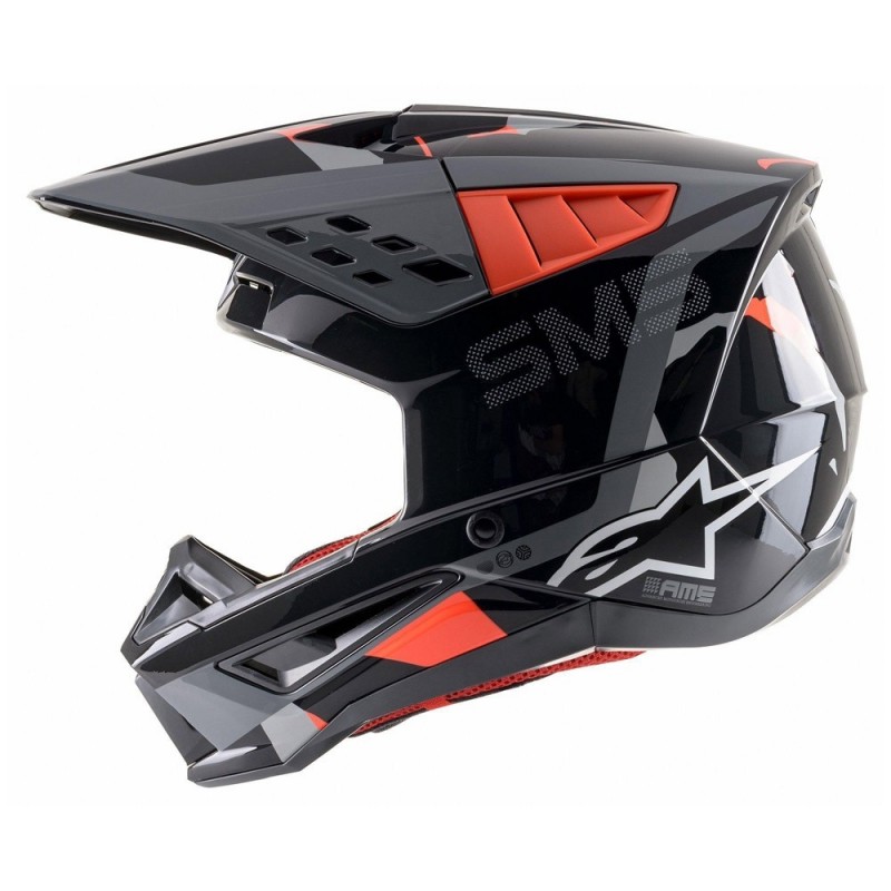 KASK ALPINESTARS S-M5 ROVER ANTHRACITE/FLUO RED/ GREY CAMO