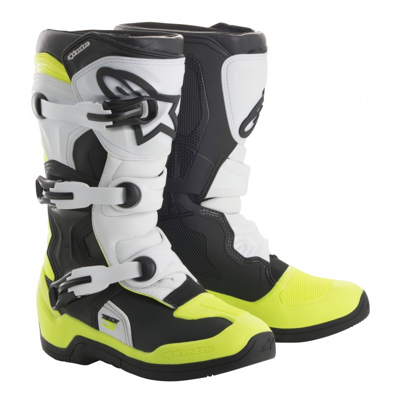 BUTY ALPINESTARS TECH 3S JUNIOR BLACK/WHITE/FLUO YELLOW